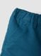 Blue linen and cotton blend shorts_2