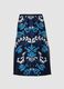 Blue pure cotton sarong with decorative print_4