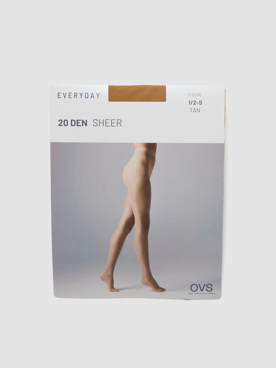 Beige sheer stretch tights_0