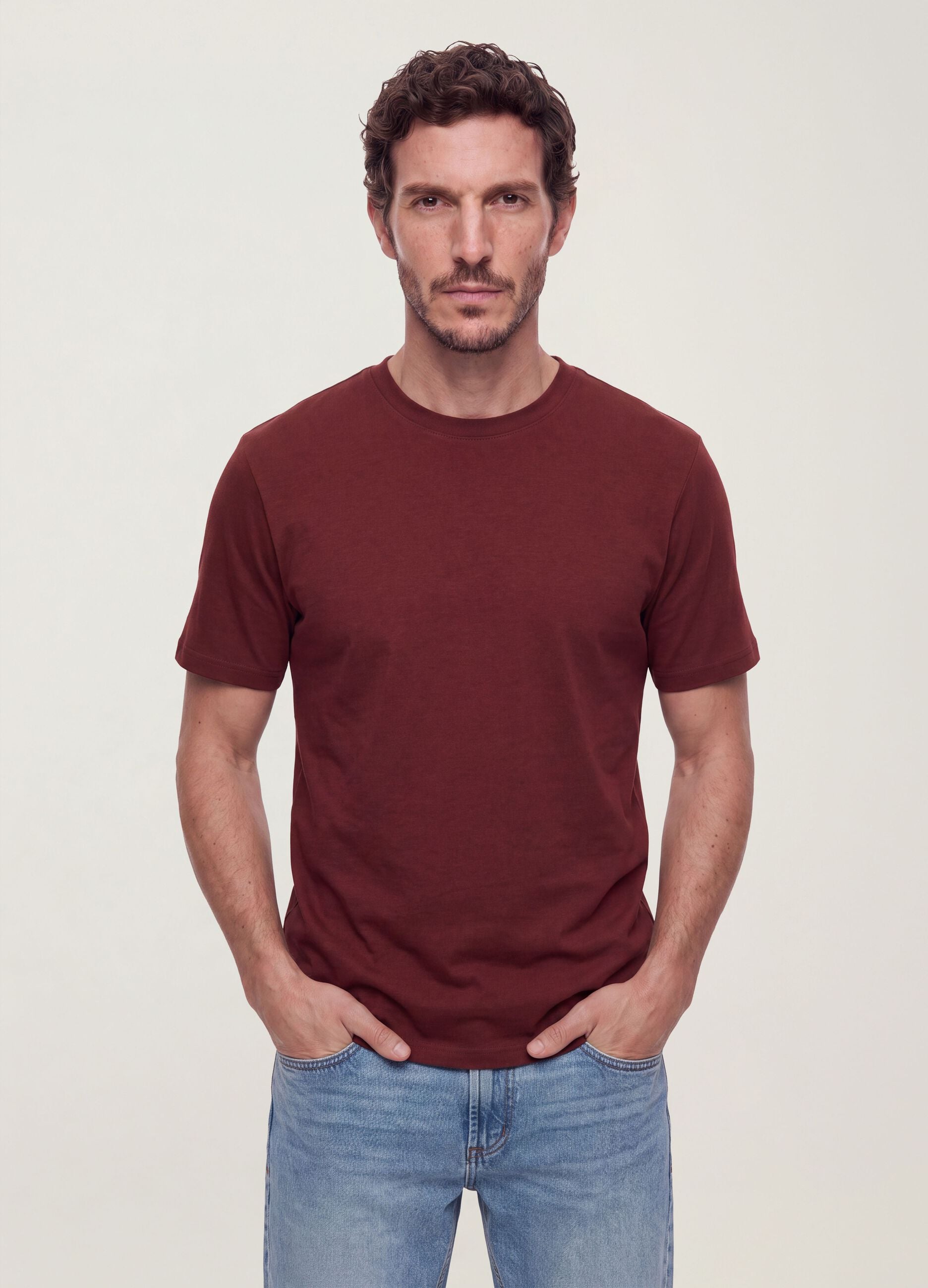 &Kappa;ό&kappa;&kappa;&iota;&nu;&omicron; &kappa;&omicron;&nu;&tau;&omicron;&mu;ά&nu;&iota;&kappa;&omicron; T-shirt &alpha;&pi;ό 100% &beta;&alpha;&mu;&beta;ά&kappa;&iota;, relaxed &epsilon;&phi;&alpha;&rho;&mu;&omicron;&gamma;ή