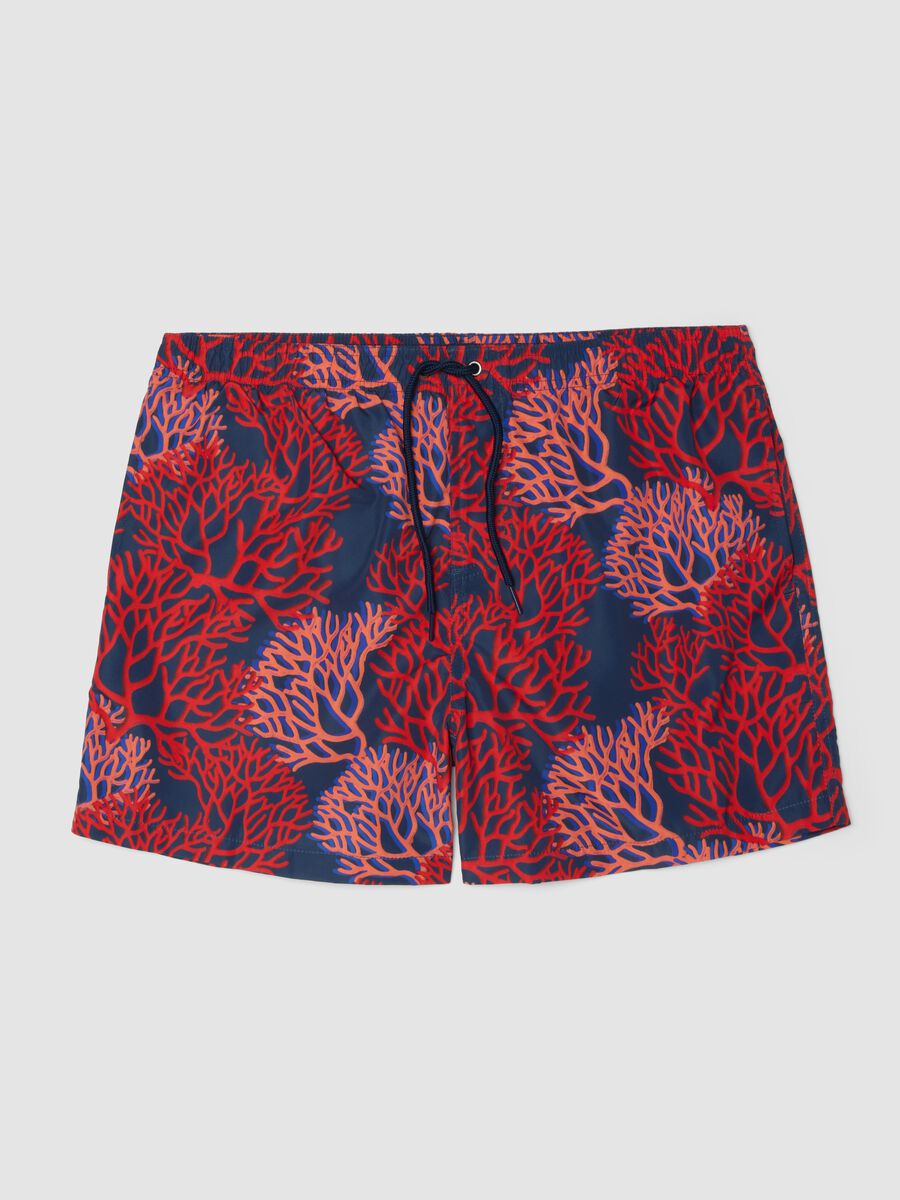 Multicolour coral-print boxer swim shorts_4