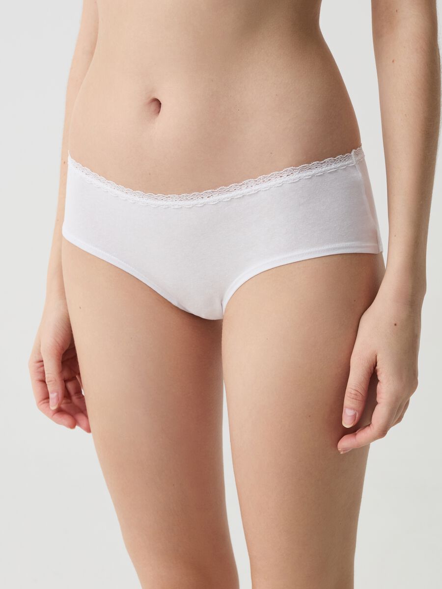 Two-pack French knickers with lace trim and pattern_1