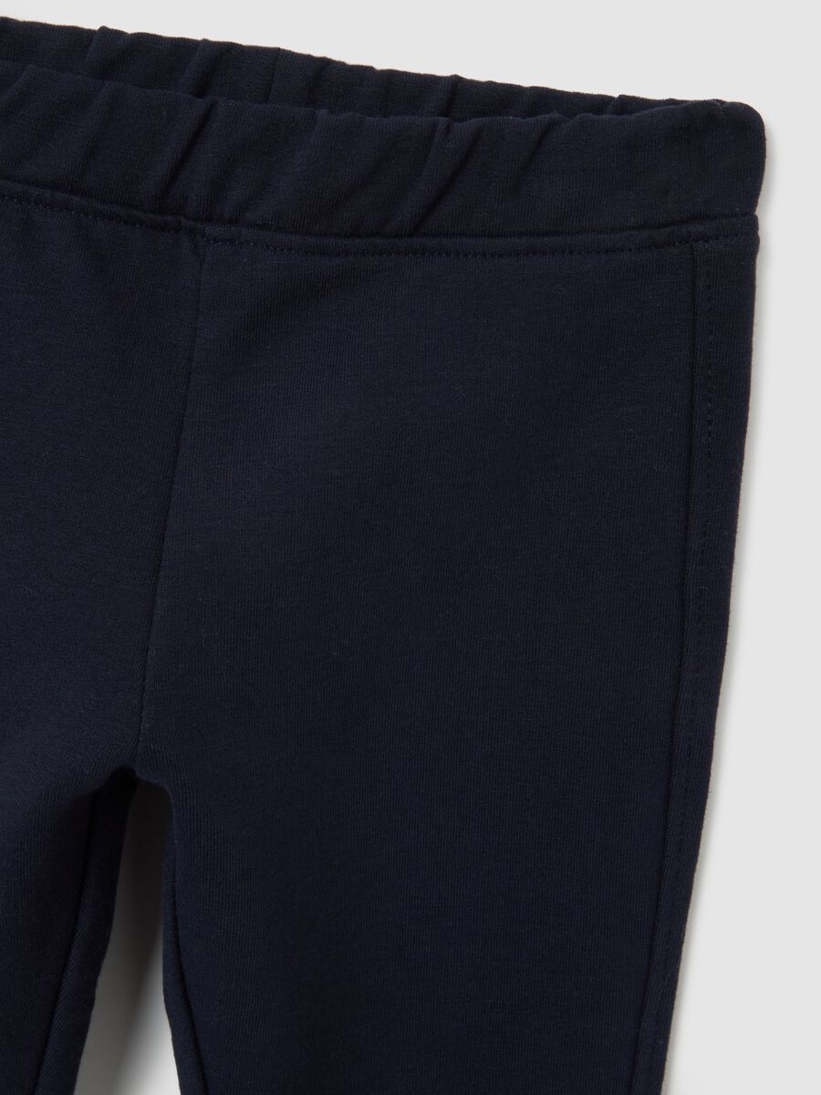 Multicolour cotton sweatshirt and trousers set for girls with print_3