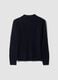 Blue rib-knit long-sleeve polo shirt_2
