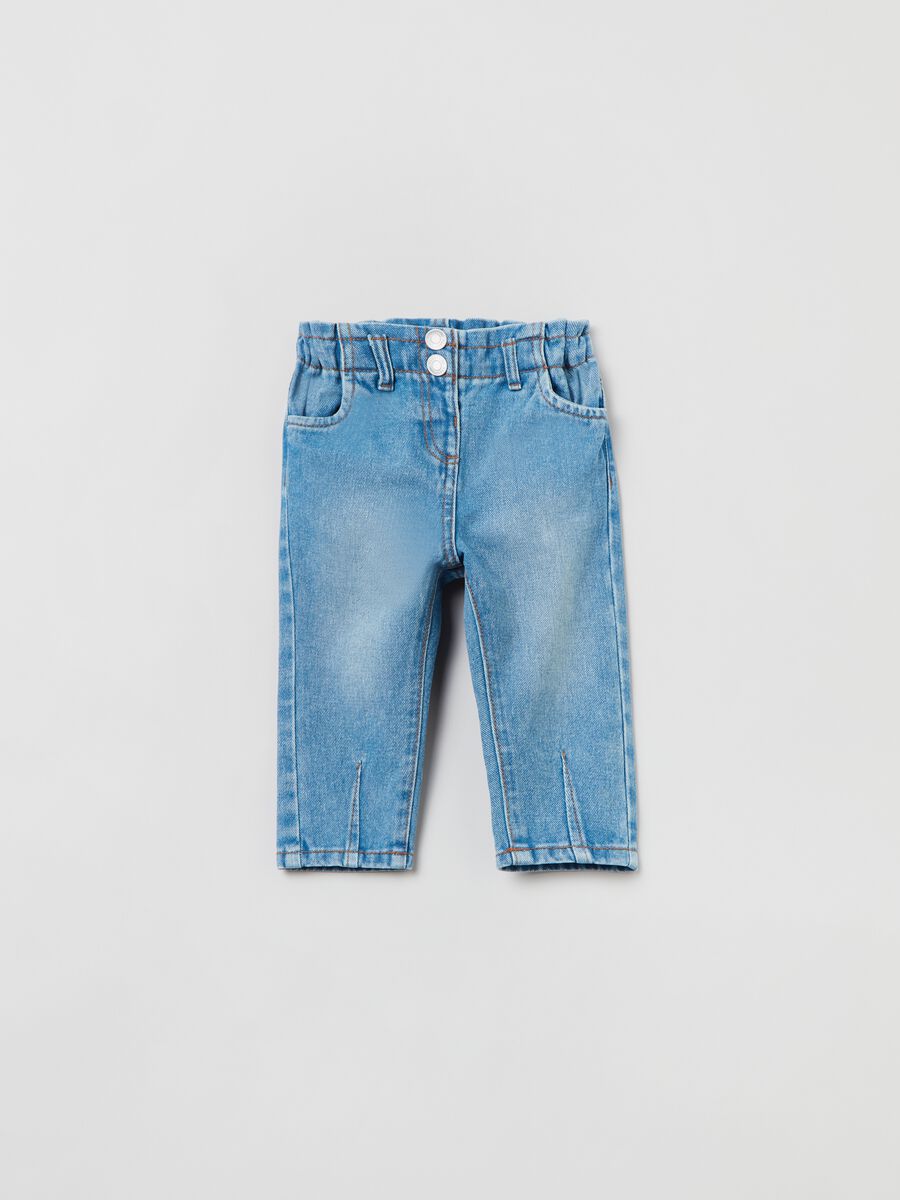 Jeans baggy fit in cotone_0