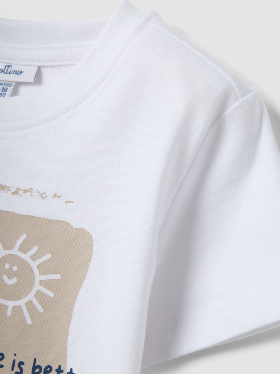 White organic cotton short-sleeve printed T-shirt_2