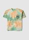 T-shirt infantil em puro algod&atilde;o multicolorido Tie-Dye, corte regular_0