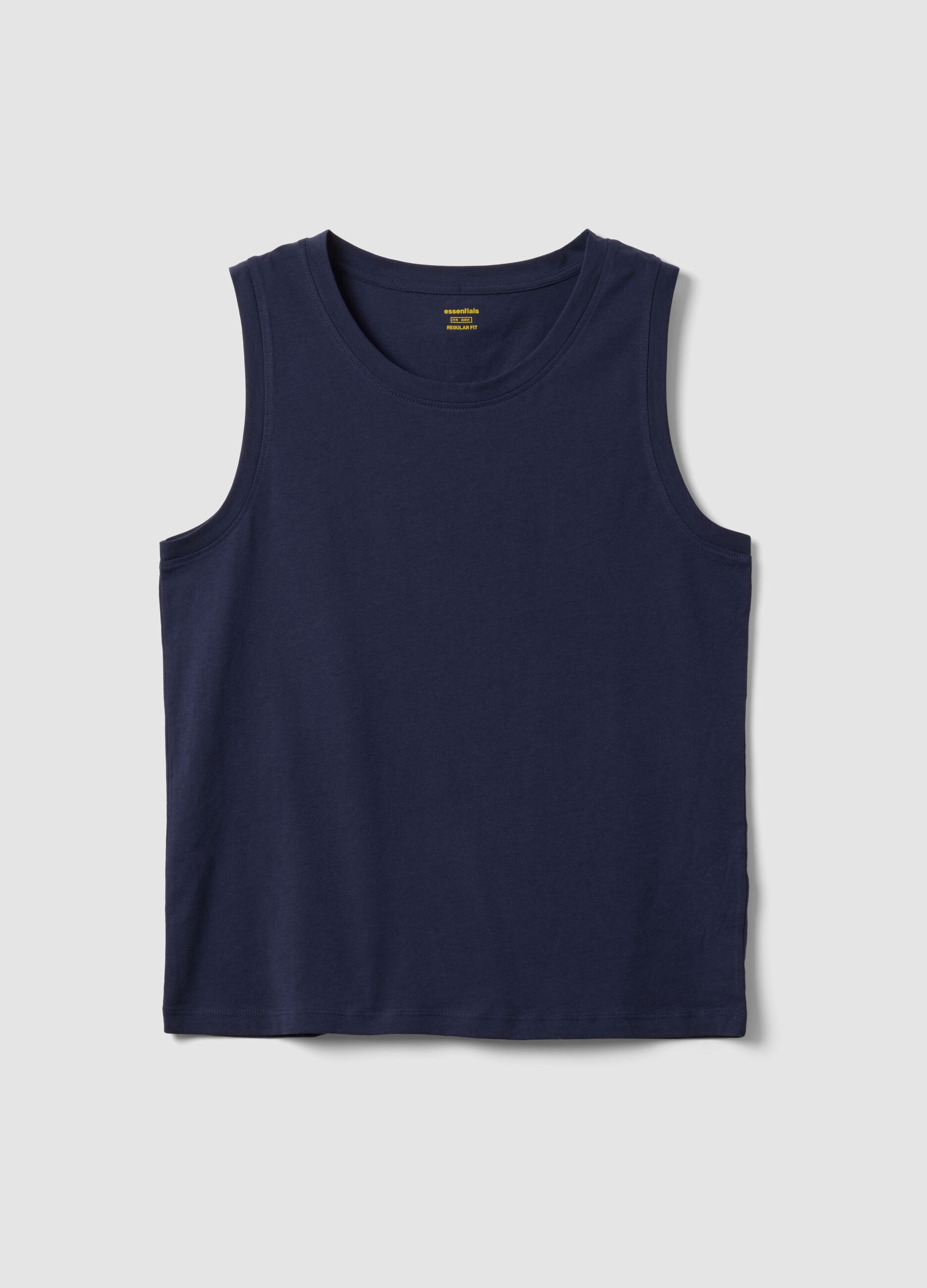 Blue pure cotton vest