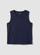Blue pure cotton vest_4