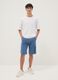 Boys' blue pure cotton shorts, regular fit with print_0