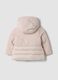 Pink padded hooded jacket, regular fit_1