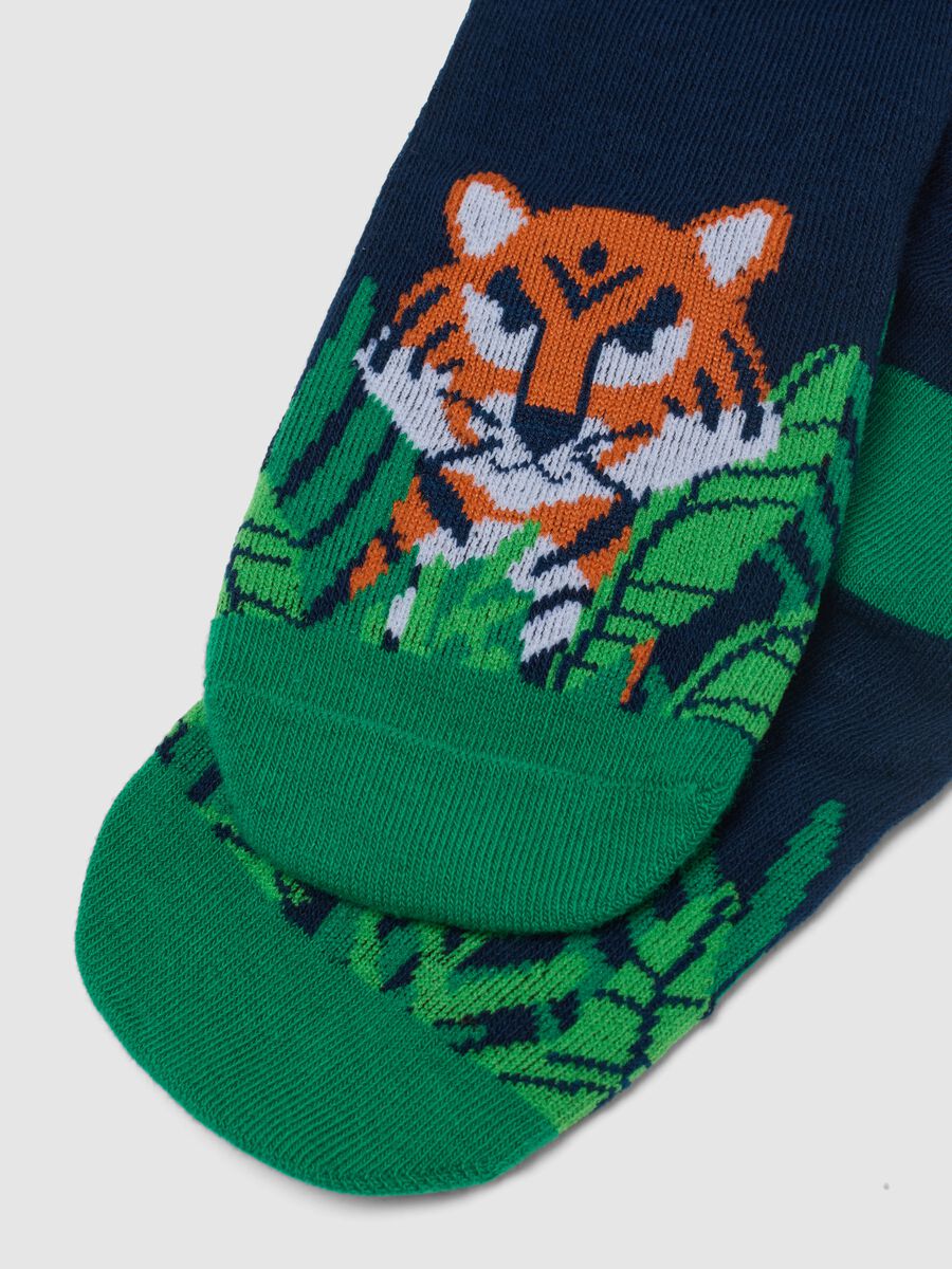 Tripack of Multicolour Cotton Ankle Socks for Children_1