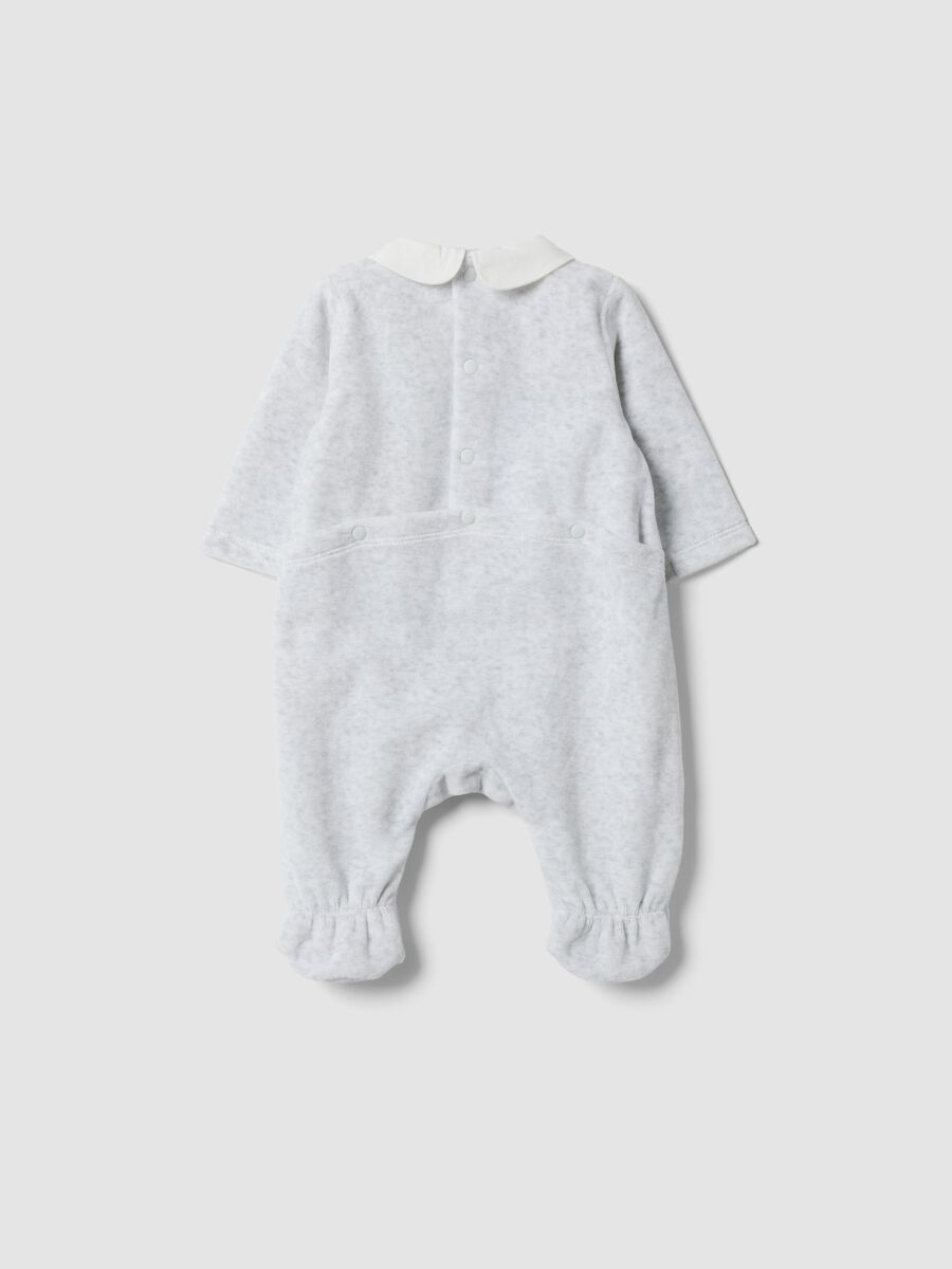 Tutina grigia in misto cotone organico con colletto_1