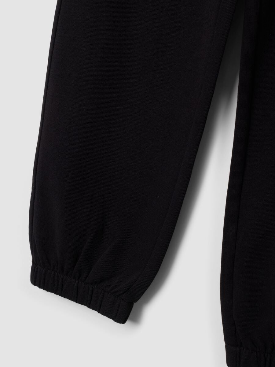 Pantaloni jogger neri in puro cotone organico_8