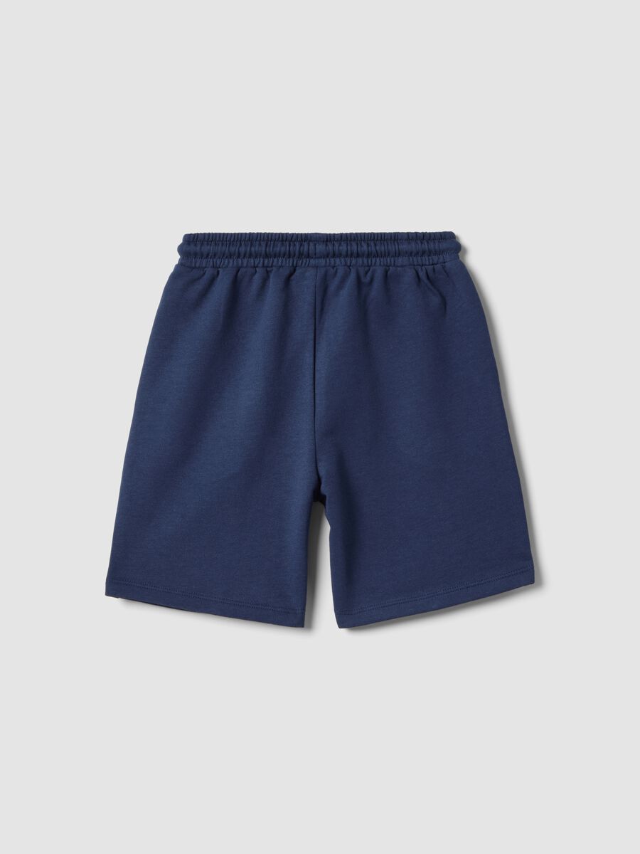Boys' blue regular-fit 100% cotton shorts with Spider-Man_1