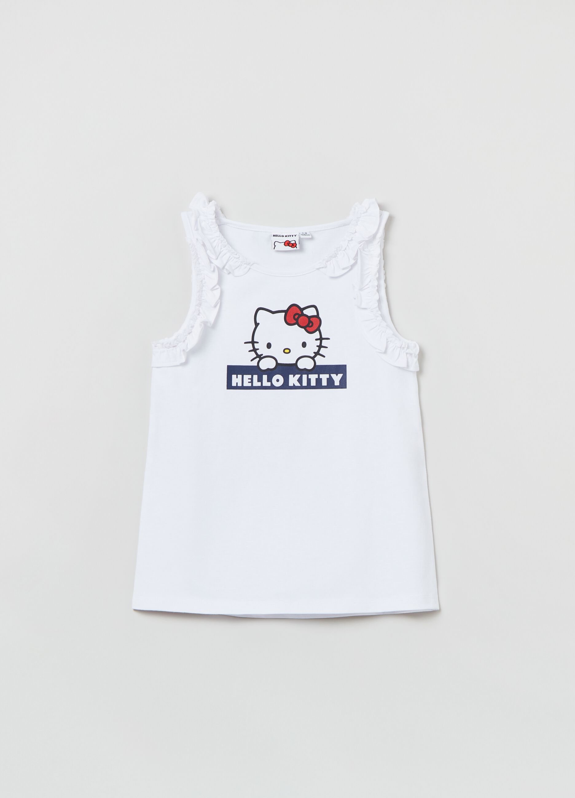 Camiseta de tirantes elástica con estampado Hello Kitty