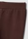 Leggings marroni flare in cotone elasticizzato_3
