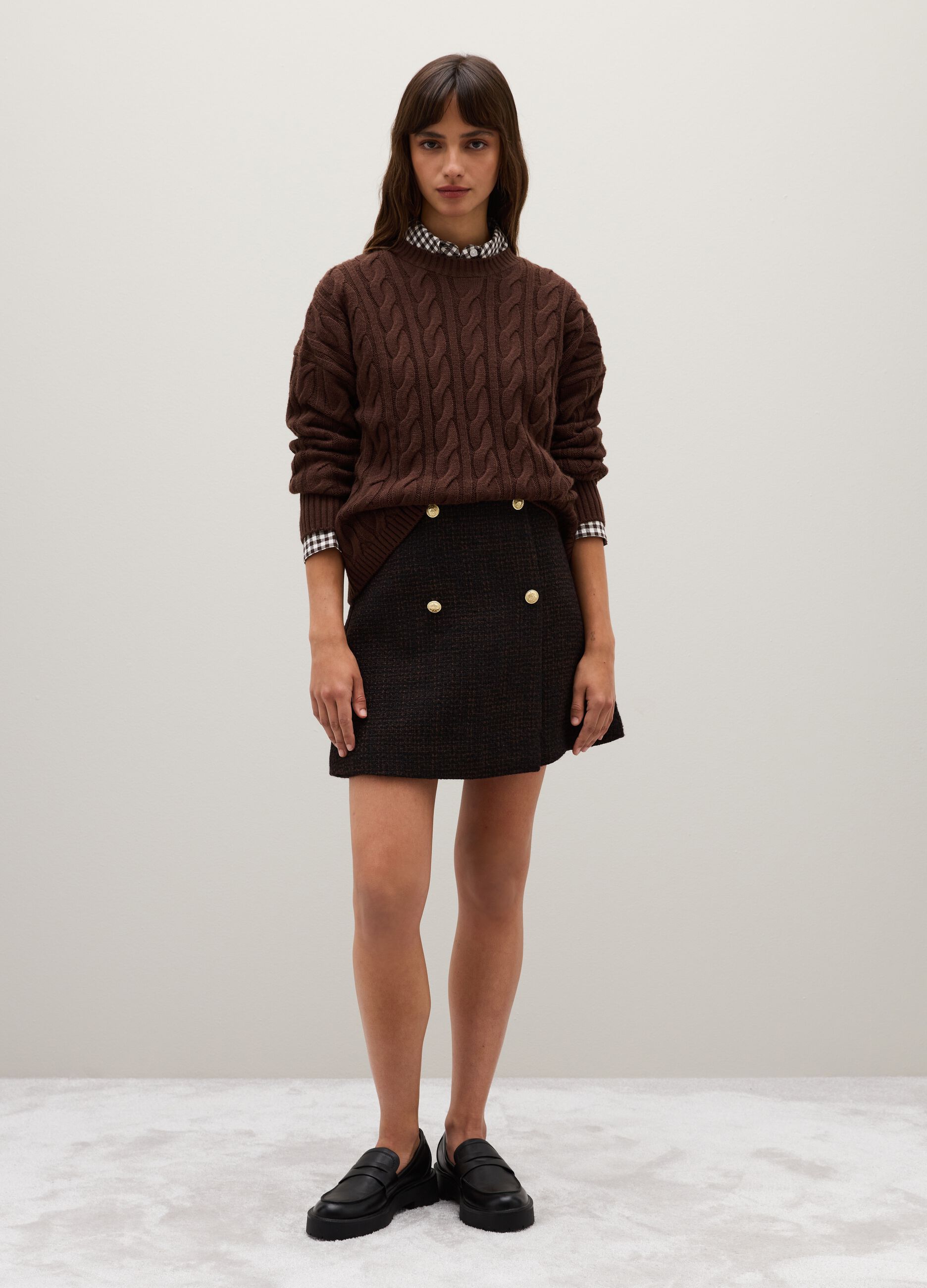 Brown wool blend sweater