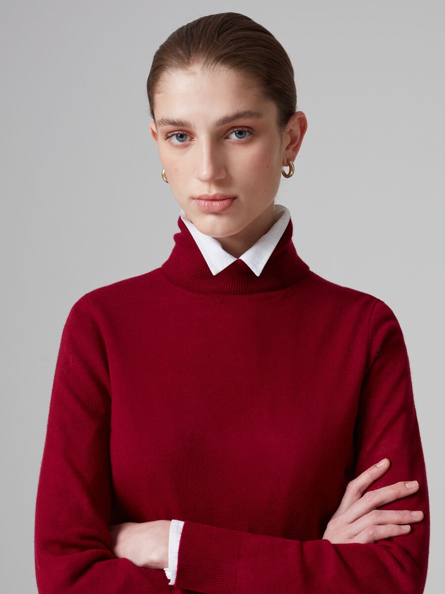 Jersey de lana de cuello alto_1