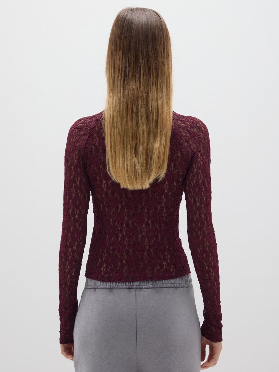 Langarm-Spitzenoberteil in Lila_2