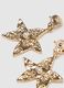 Star-shaped gold-coloured zinc earrings with pearls_2