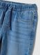 Jeans jogger denim blu in misto cotone e viscosa per ragazzo_1