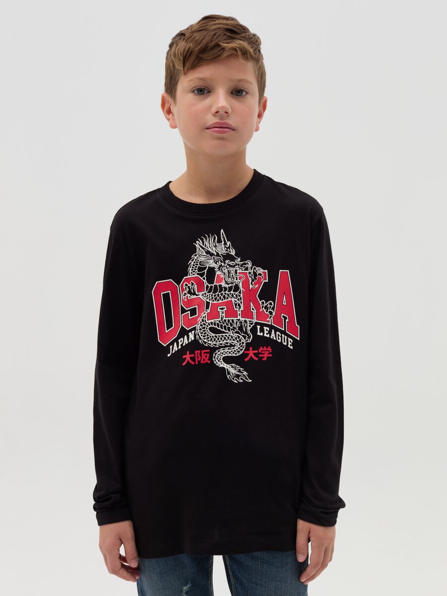 T-shirt with “Osaka Japan League” print_0