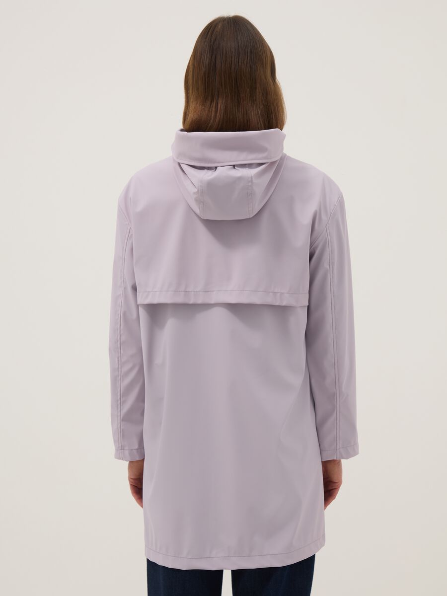 Purple waterproof hooded jacket with regular fit_2
