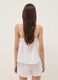 White organic cotton pyjamas with camisole top and shorts_2