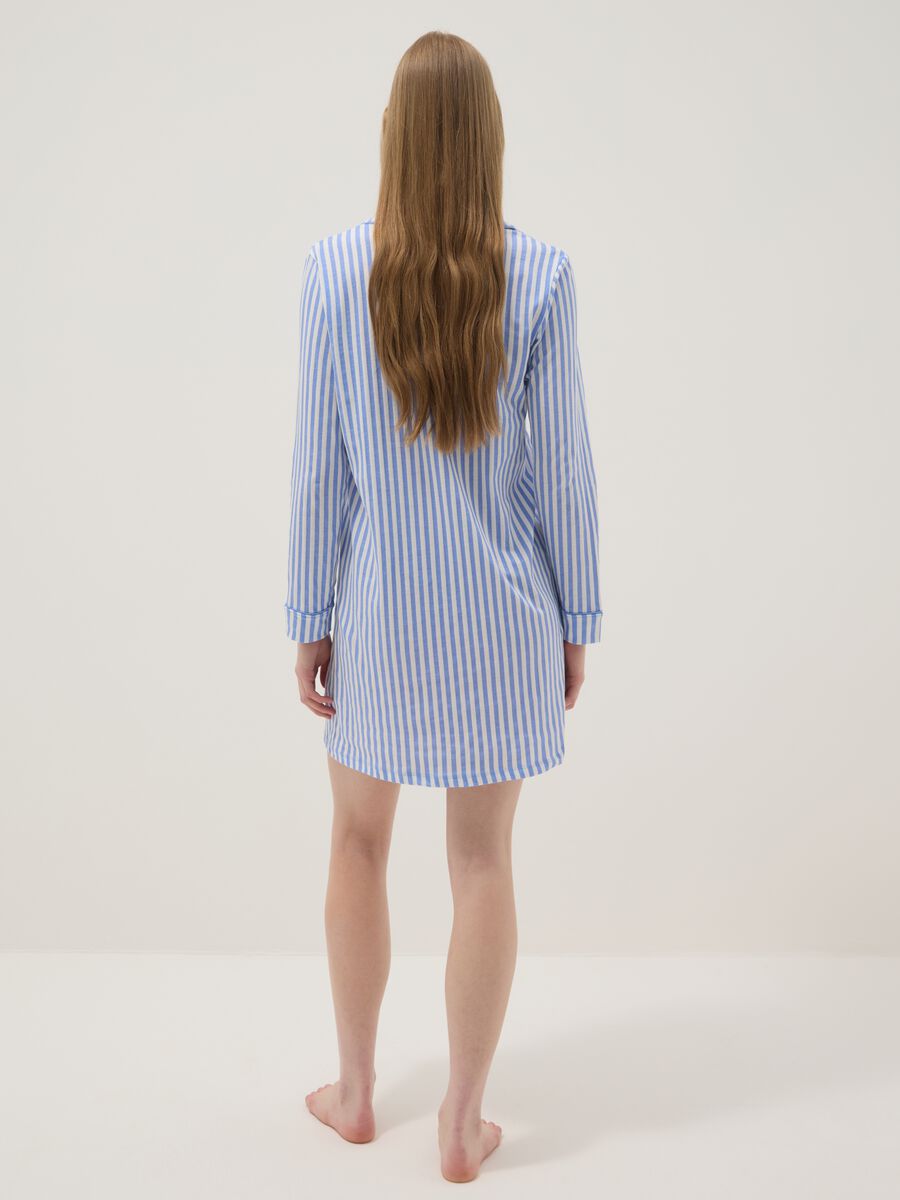 Oversized multicolor striped pure cotton shirt Peanuts_2