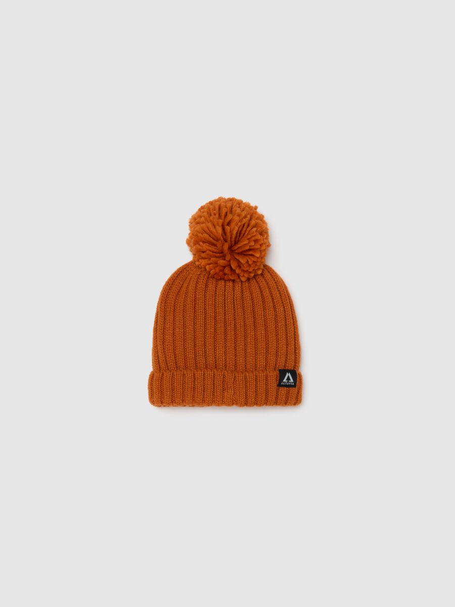 Rib-Knit Hat with Pom-Pom ALTAVIA WITH DEBORAH COMPAGNONI_0