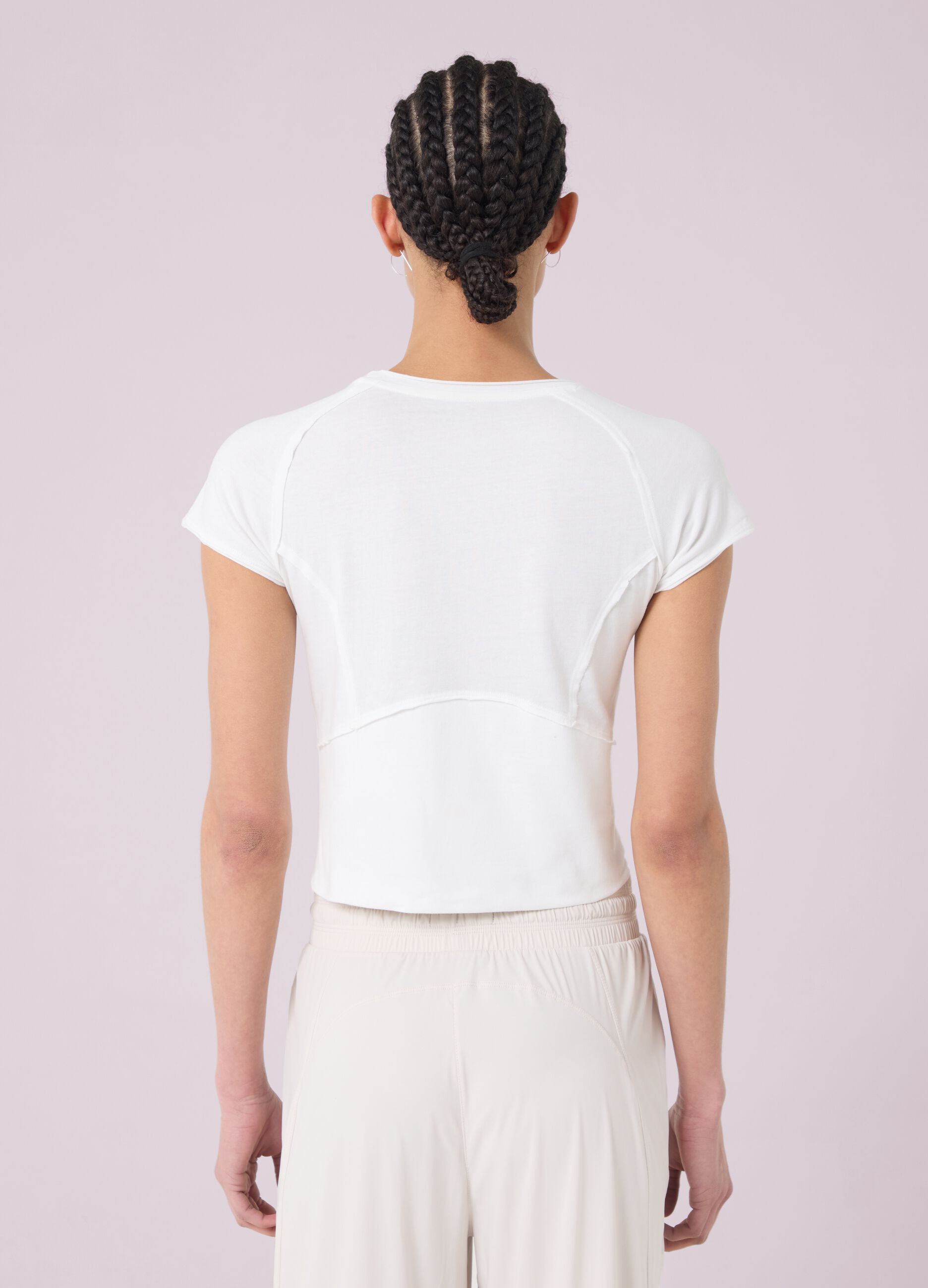 Cropped T-Shirt mit sichtbaren N&auml;hten ALTAVIA STUDIO