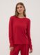 Dark red viscose-blend crew-neck pyjama set_1
