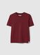 Red crew neck t-shirt in pure cotton regular fit_0