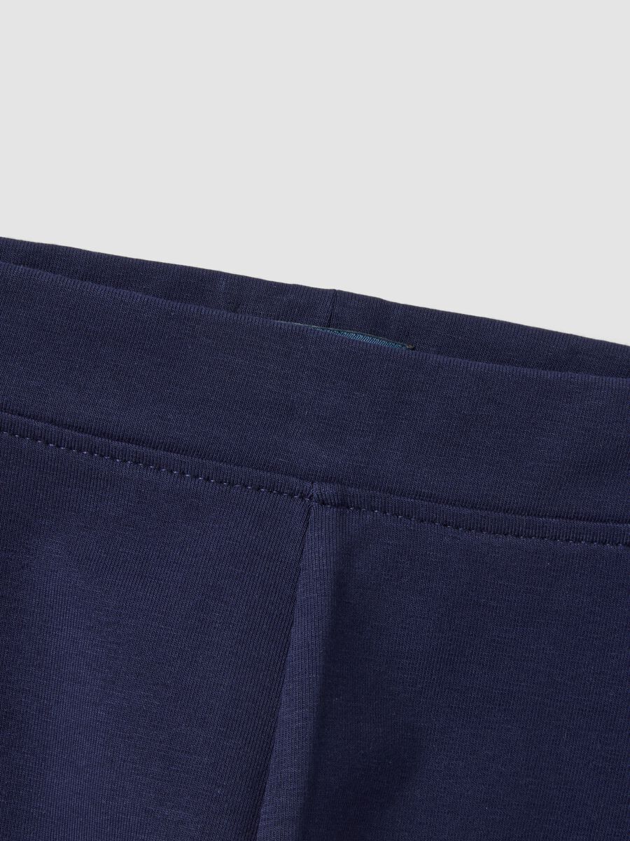 Girls&rsquo; skinny stretch organic cotton blue leggings_3