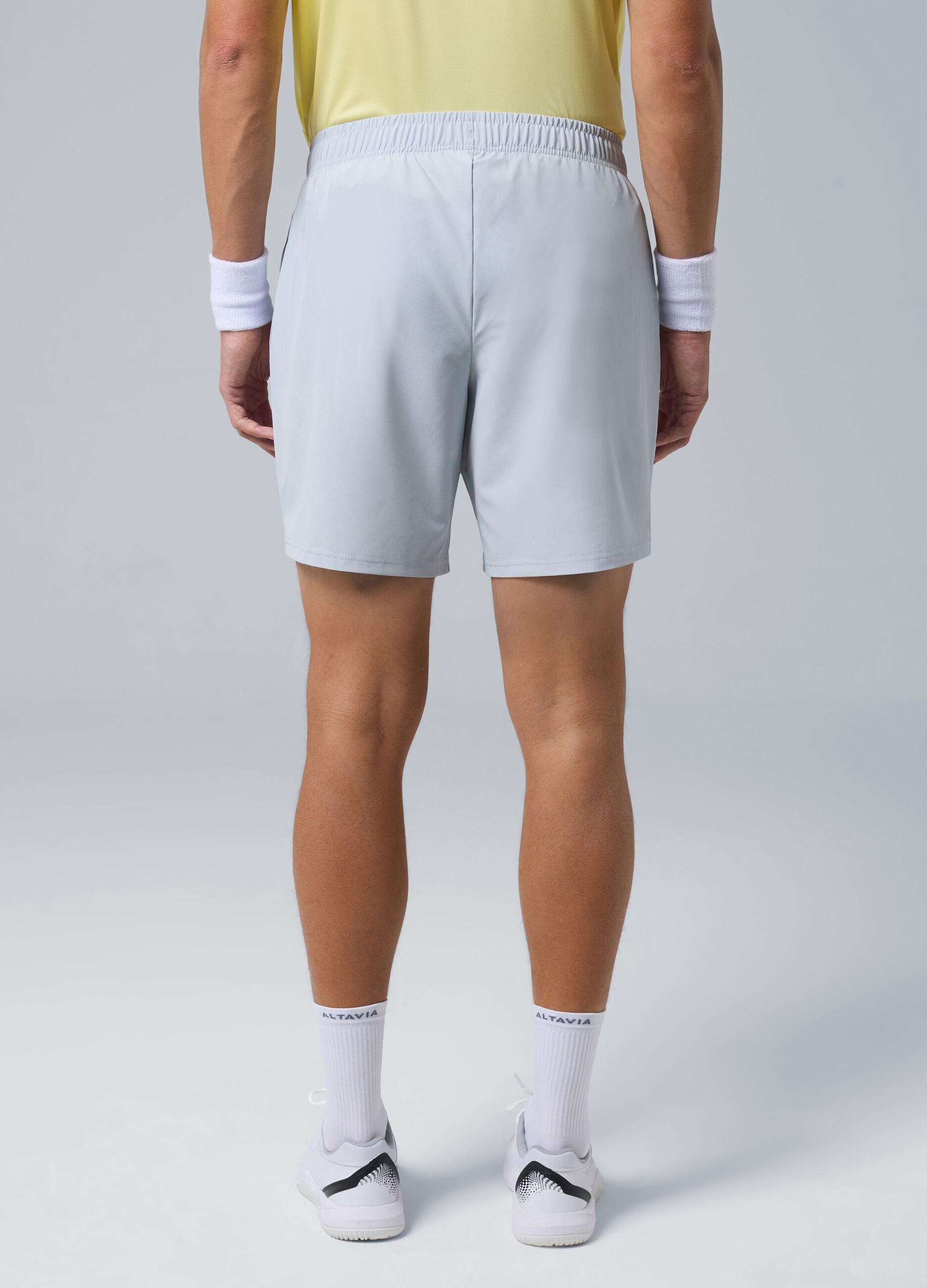 Grey ALTAVIA COURT sports shorts in stretch fabric