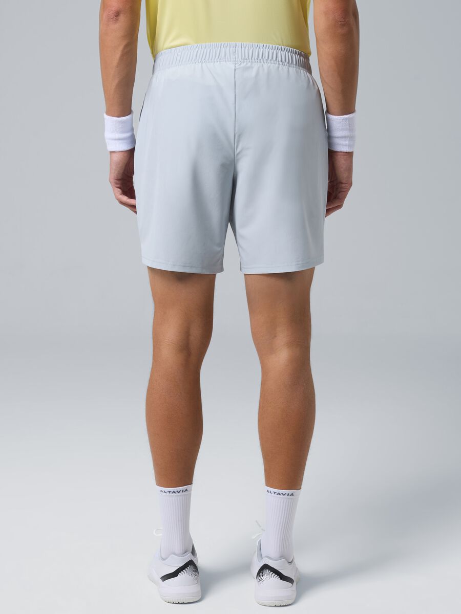 Grey ALTAVIA COURT sports shorts in stretch fabric_2