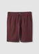 Braune Shorts aus reiner Baumwolle im Regular Fit mit Kordelzug_4