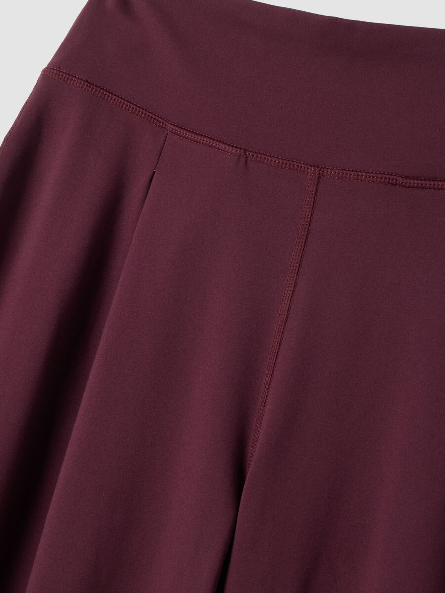 Purple wide-leg trousers in stretch fabric_6