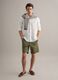 Green stretch cotton chino shorts, regular fit_0