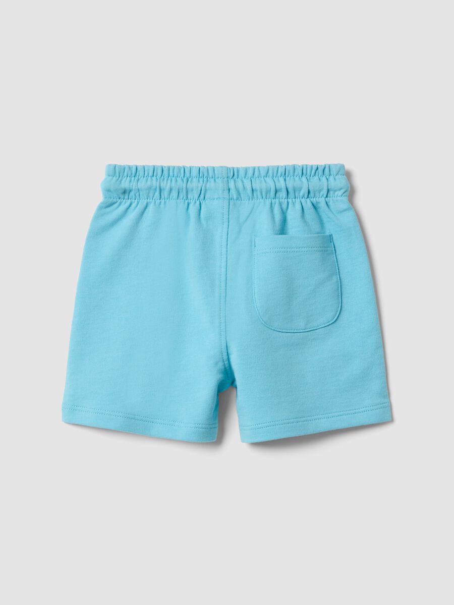 Blue pure cotton regular fit shorts for boy_1