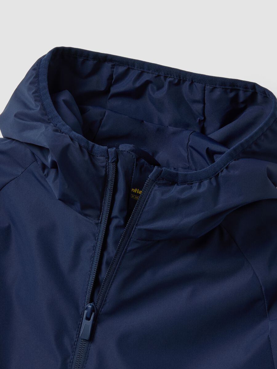 Blue boys&rsquo; rain jacket with hood and zip_2