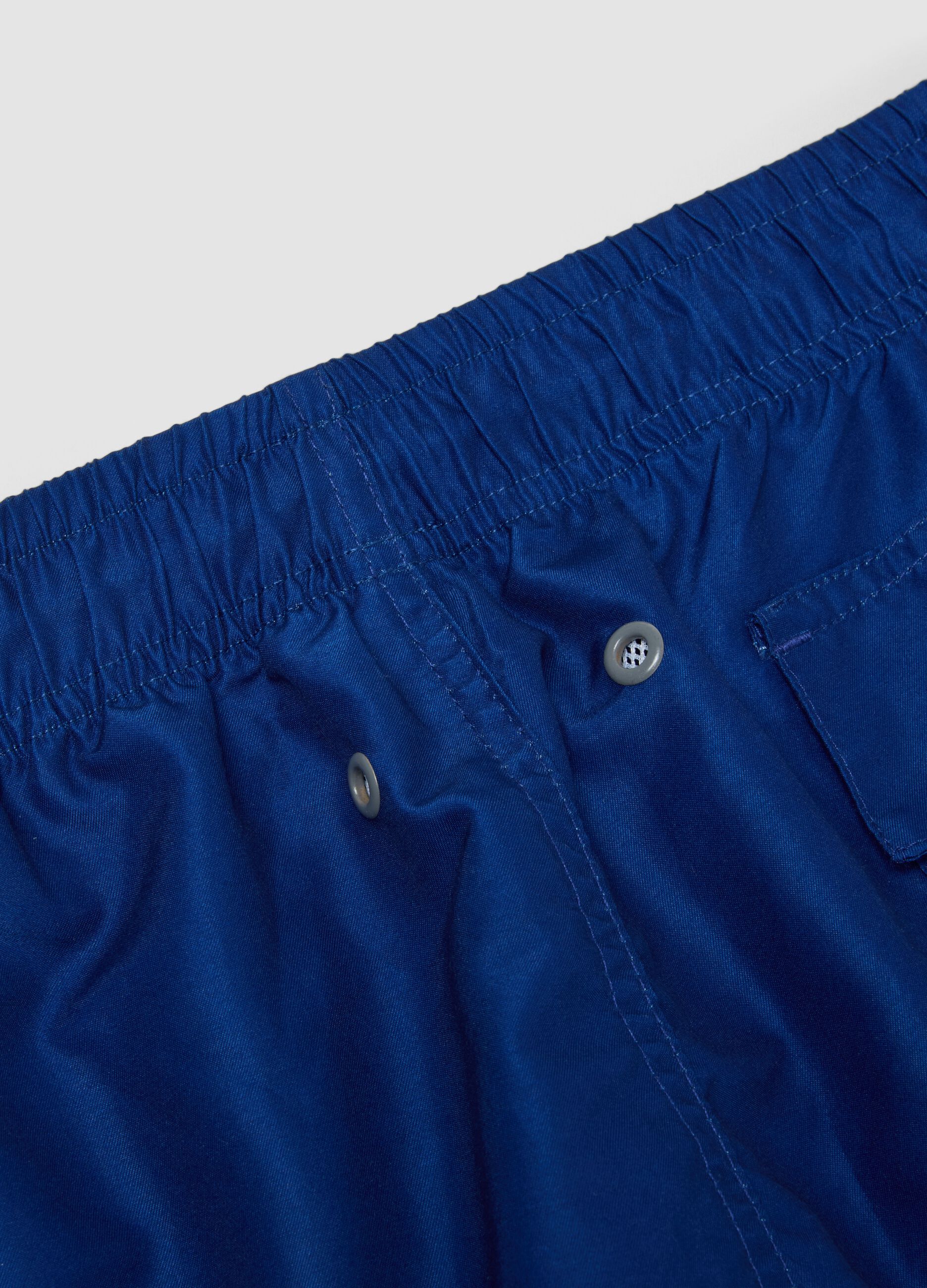 Blue beach boxers with Hokusai wave print