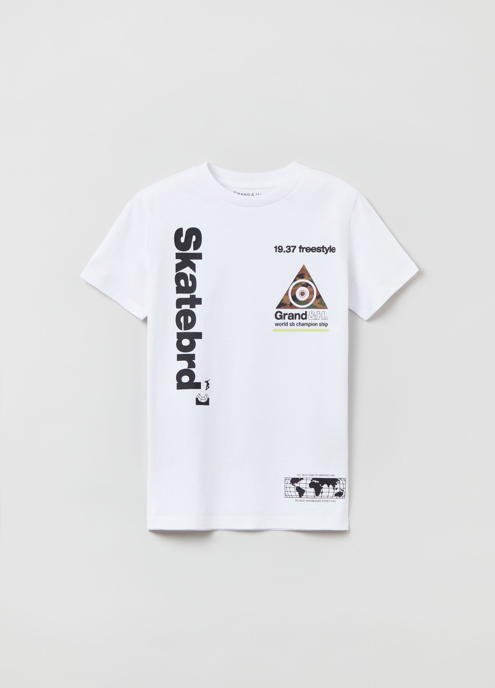 Camiseta de algodón con estampado skatepark