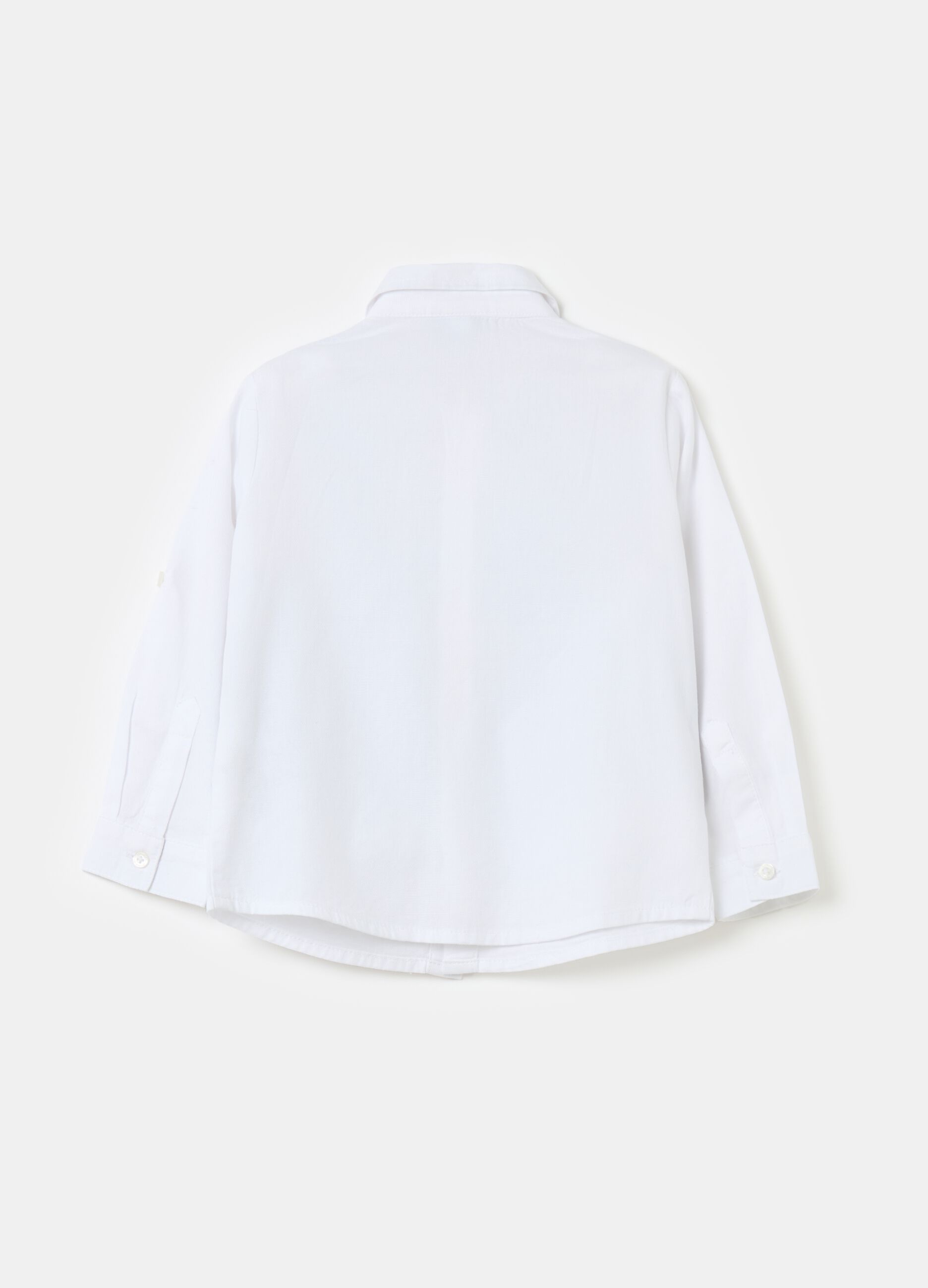 Camisa de algodón con chaleco de rayas