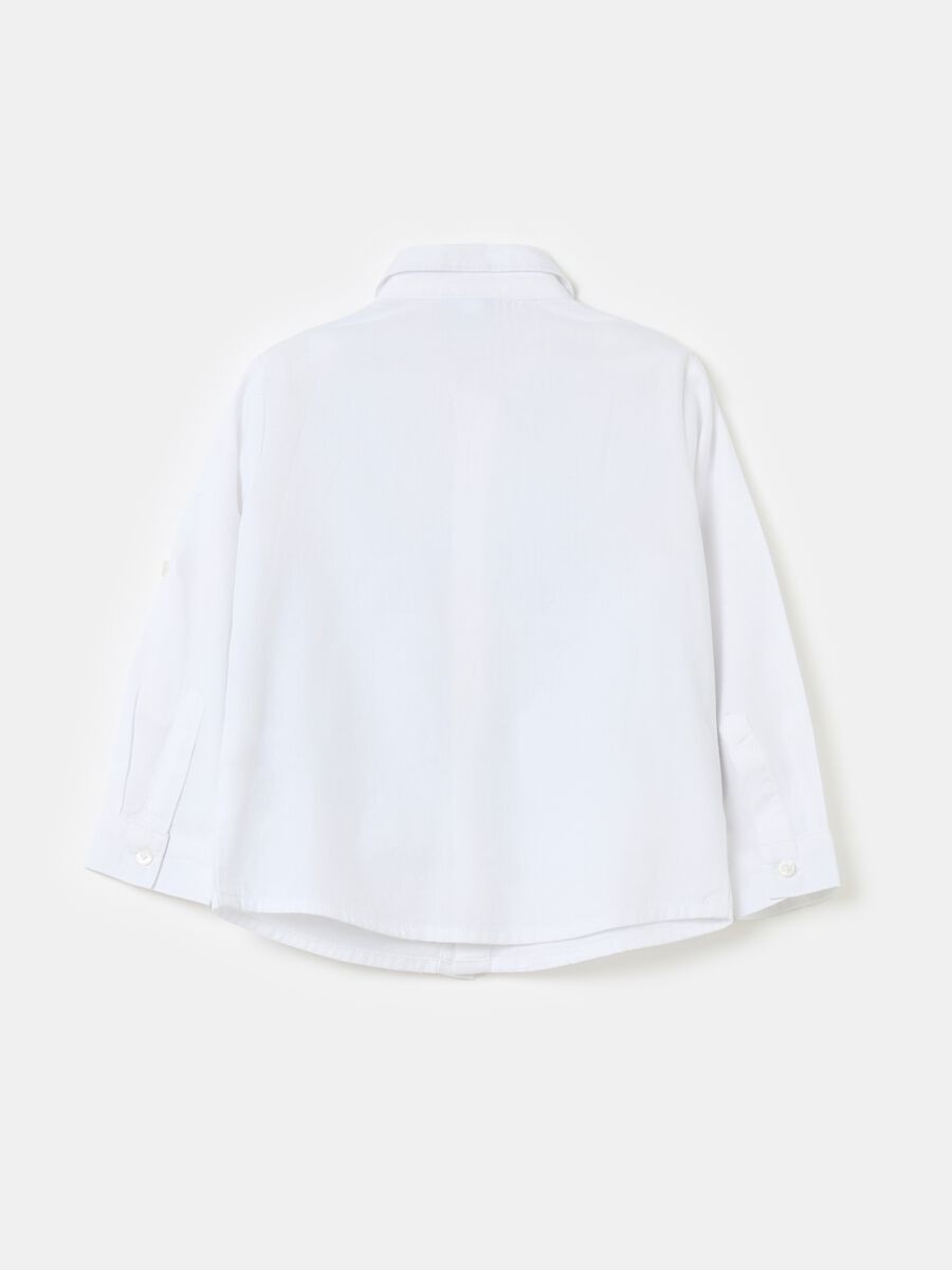 Camisa de algodón con chaleco de rayas_1