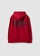 Sweat &agrave; capuche rouge en coton m&eacute;lang&eacute; avec logo Chicago Bulls pour gar&ccedil;on_1