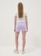 Girls' purple 100% cotton shorts, regular fit_1