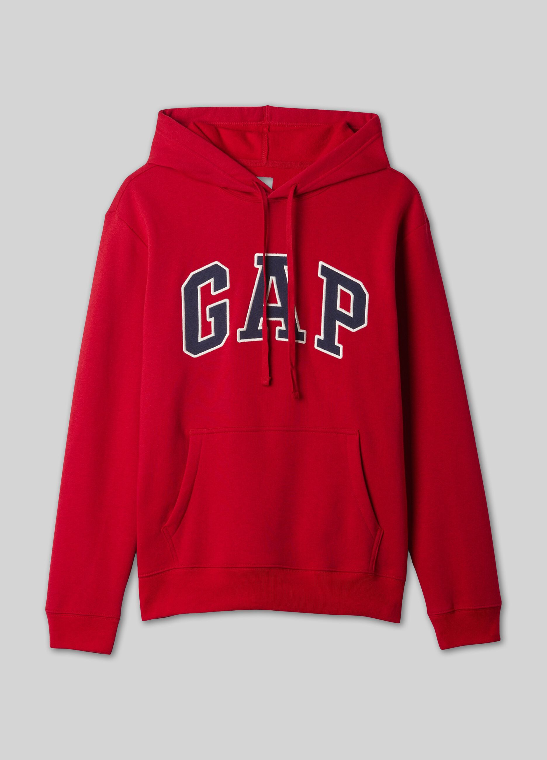 Sweat &agrave; capuche GAP &agrave; logo en coton m&eacute;lang&eacute;