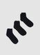 3er-Pack blaue Sportsocken in Kn&ouml;chelh&ouml;he aus Bio-Baumwolle_0
